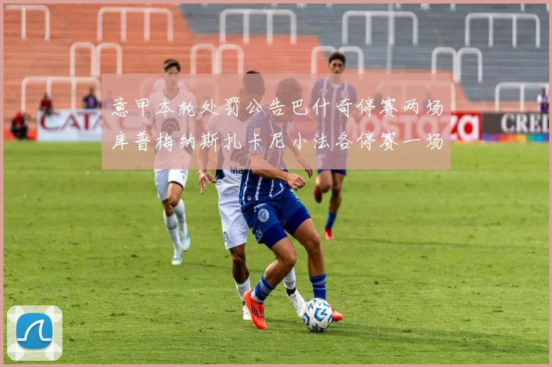 意甲本轮处罚公告巴什奇停赛两场库普梅纳斯扎卡尼小法各停赛一场